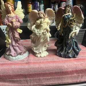 Set of Three Angel Figurines